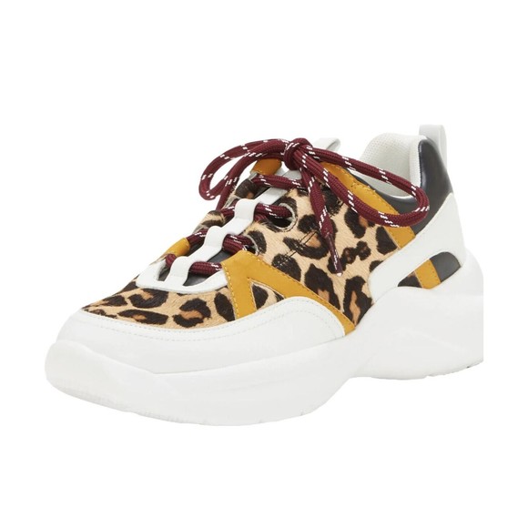 INC International Concepts Women's Shoes Gemella Low , Leopard Mustard, Size 5M - Picture 1 of 2